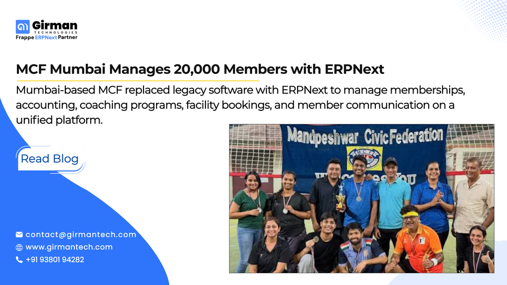 ERPNext Helps a Mumbai Sports Club Manage 20,000 Annual Members and Club Operations